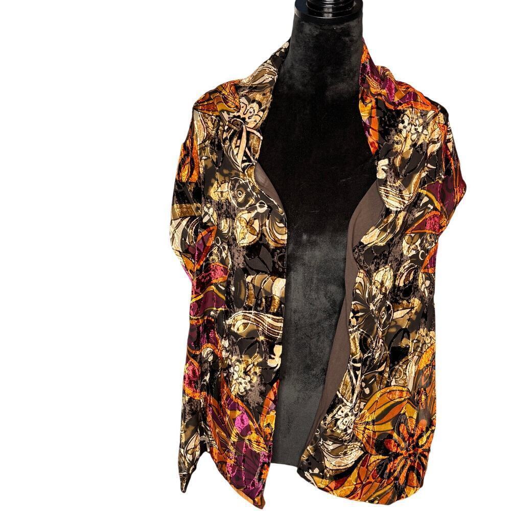Boho Burnout Velvet Scarf 11x66 Black Sheer Floral Textured Long Wrap Shawl